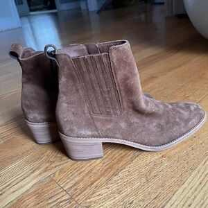 Paul Green Tan Suede Ankle Booties